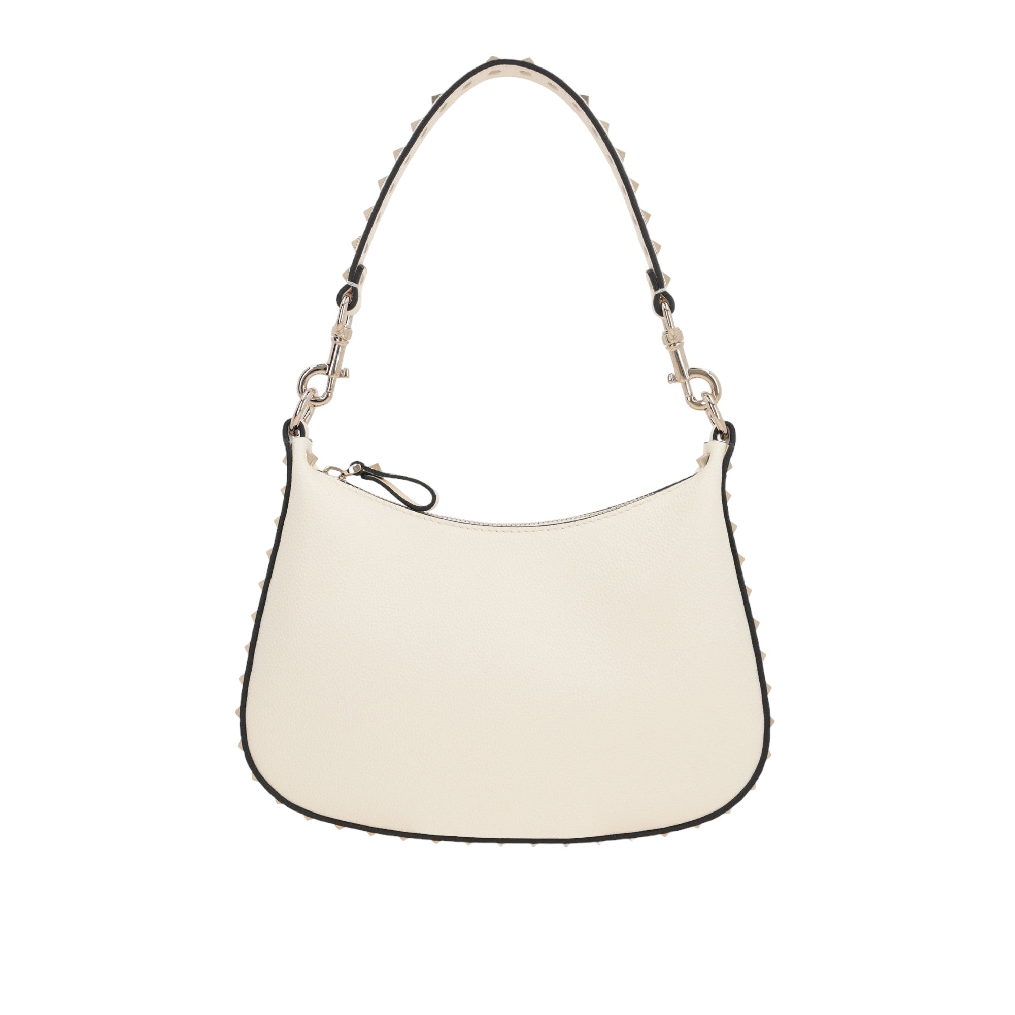 Rockstud Small Grainy Leather Hobo Bag-VALENTINO GARAVANI-JOHN JULIA