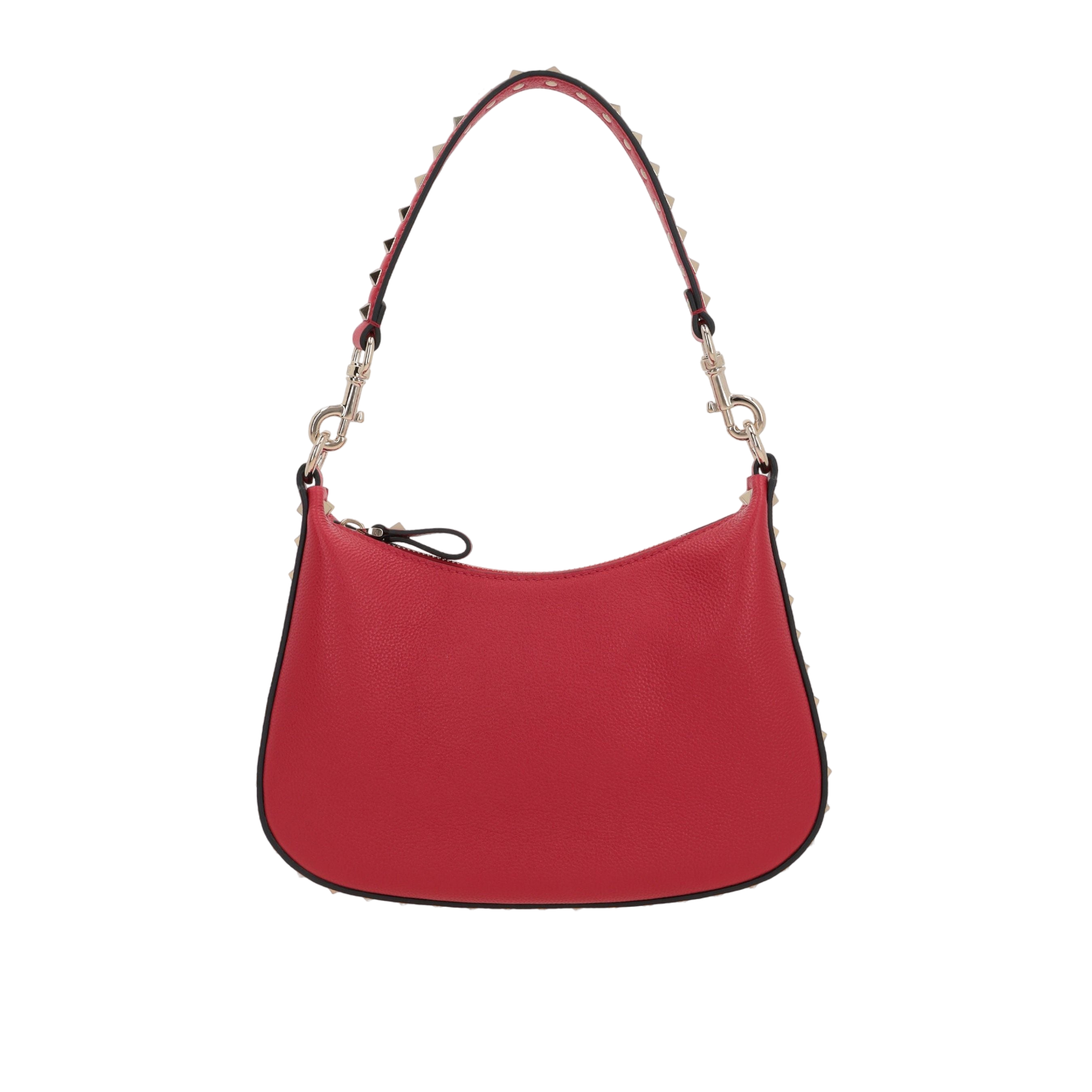 Rockstud Small Grainy Leather Hobo Bag-VALENTINO GARAVANI-JOHN JULIA