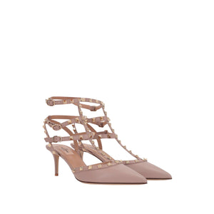 Rockstud Smooth Leather Slingbacks-VALENTINO GARAVANI-JOHN JULIA