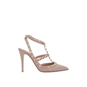 Rockstud Smooth Leather Slingbacks-VALENTINO GARAVANI-JOHN JULIA