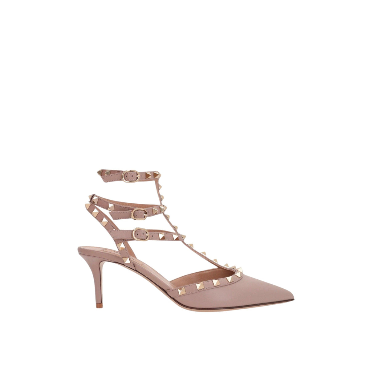 Rockstud Smooth Leather Slingbacks-VALENTINO GARAVANI-JOHN JULIA