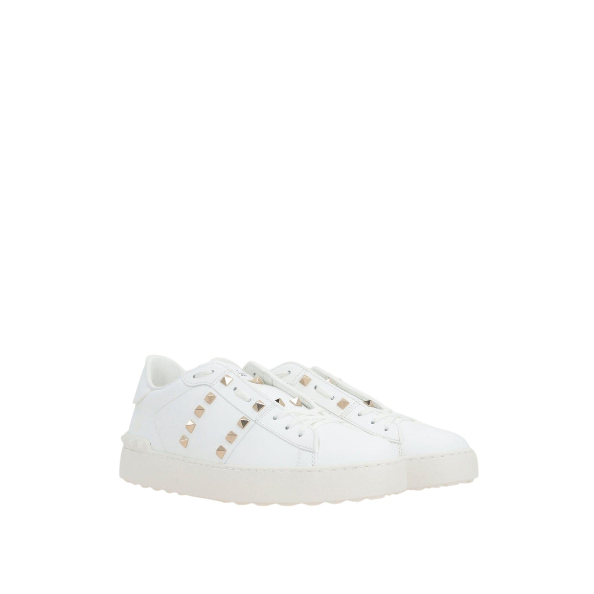 Rockstud Untitled Leather Sneakers-VALENTINO GARAVANI-JOHN JULIA