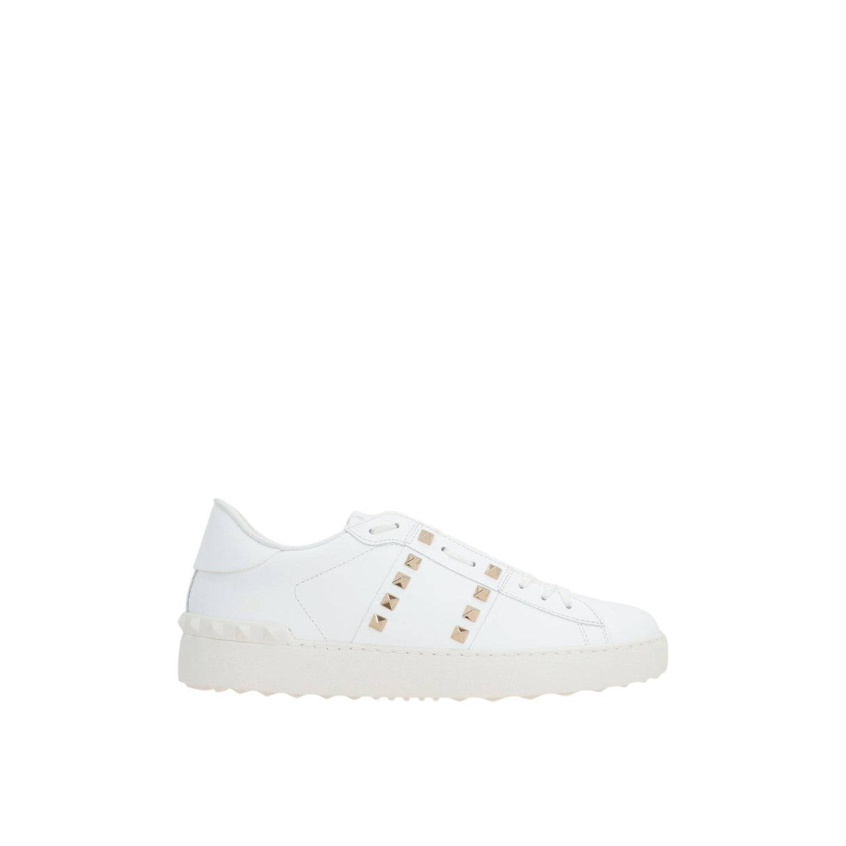 Rockstud Untitled Leather Sneakers-VALENTINO GARAVANI-JOHN JULIA