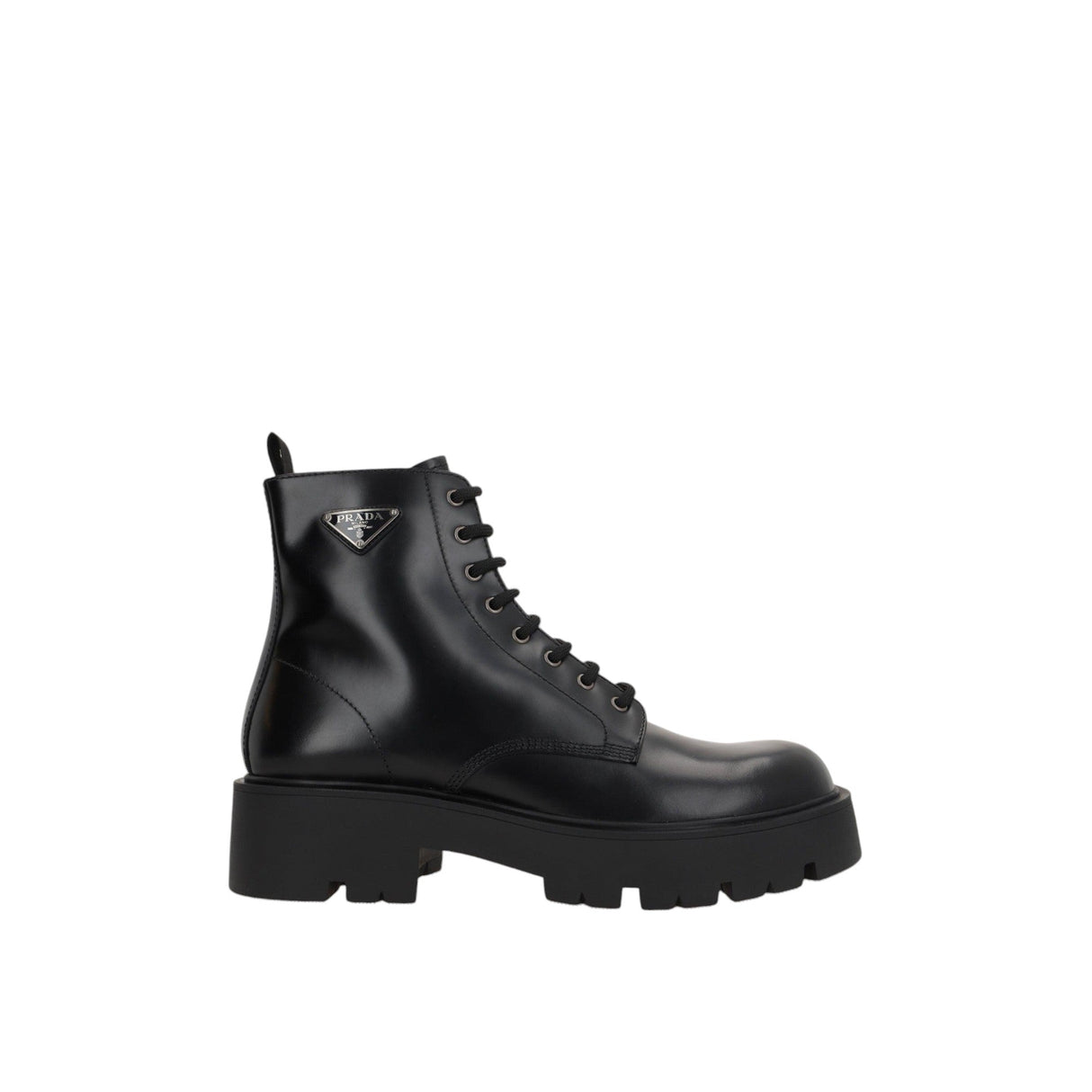 Rois Brushed Leather Combat Boots-PRADA-JOHN JULIA