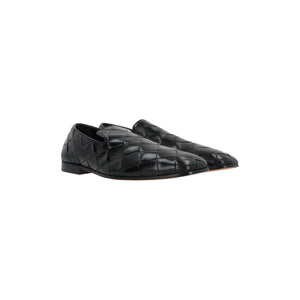 Roma Shiny Intrecciato Leather Slippers-BOTTEGA VENETA-JOHN JULIA