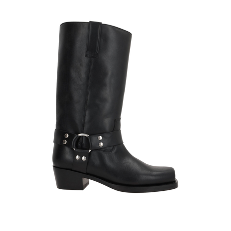 Roxy Smooth Leather Western Boots-PARIS TEXAS-JOHN JULIA