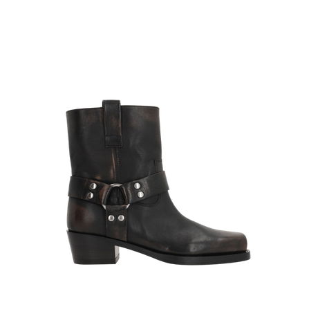 Roxy Vintage Leather Ankle Boots-PARIS TEXAS-JOHN JULIA