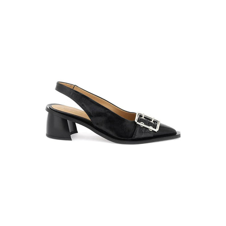 Feminine Buckle Slingback Pumps.