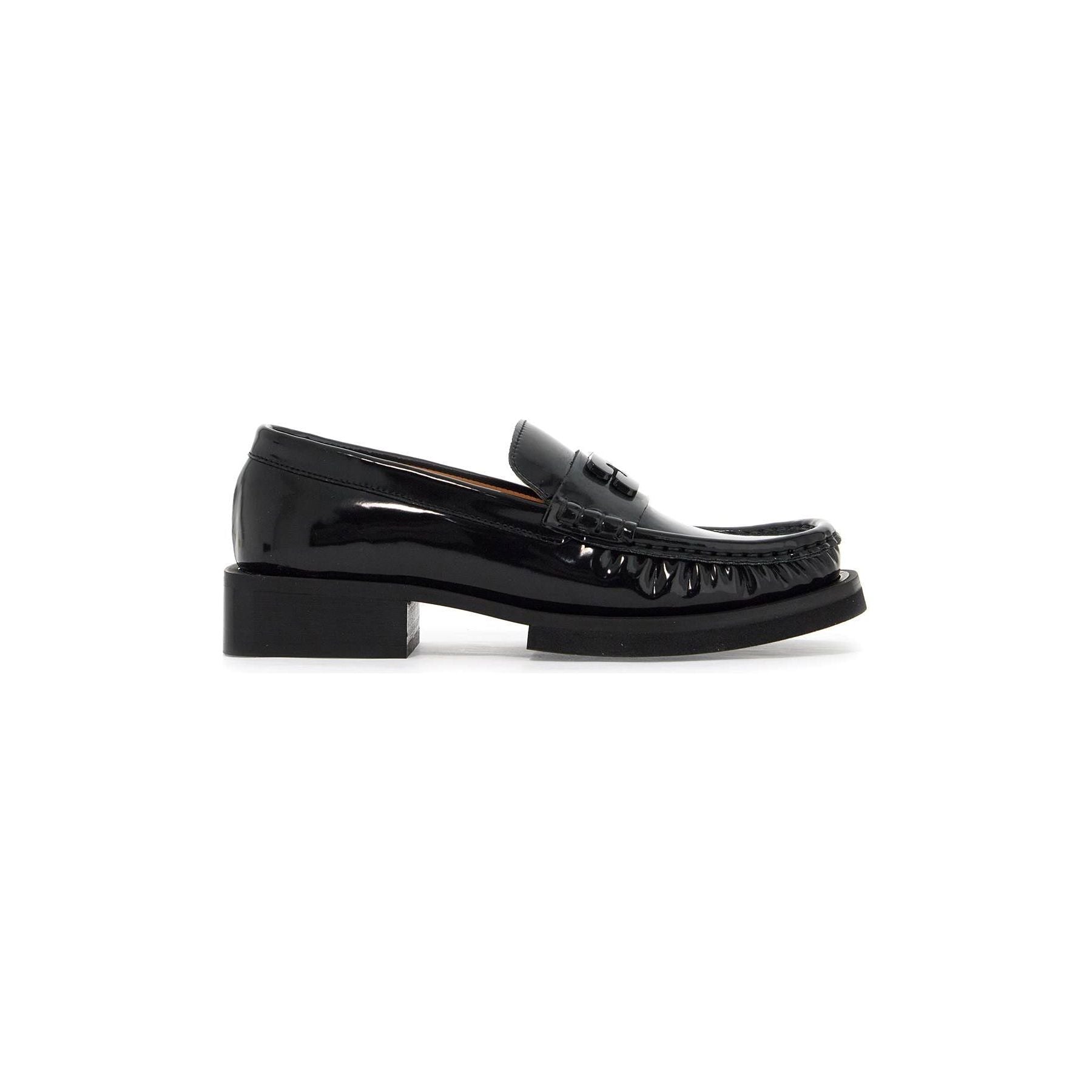 Recycled Leather Butterfly Logo Loafers