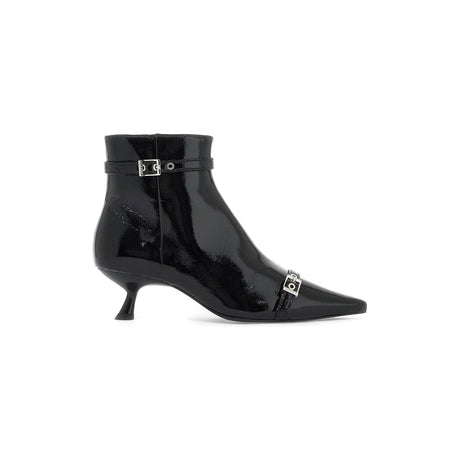 GANNI-Eco-Patent Leather Ankle Boots-JOHN JULIA