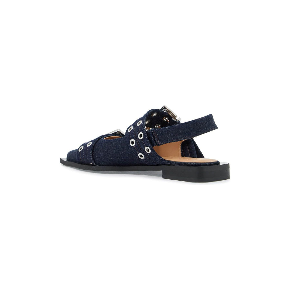 Recycled Denim Slingback Flats