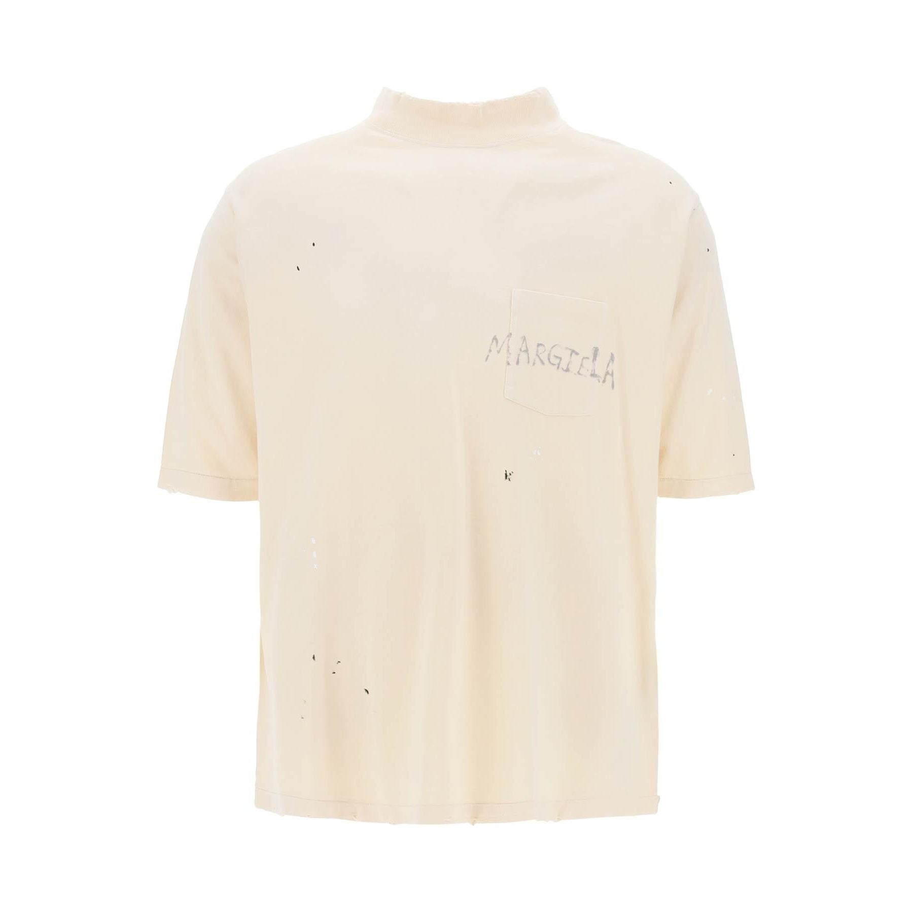 MAISON MARGIELA-Handwritten Logo T Shirt With Written Text -JOHN JULIA.