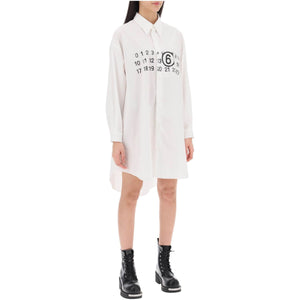 Numeric Logo Poplin Shirt Dress