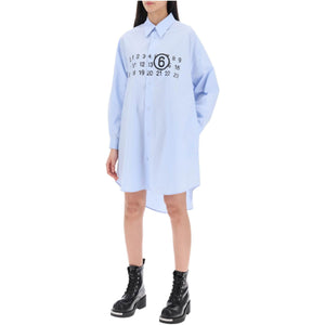 Numeric Logo Poplin Shirt Dress