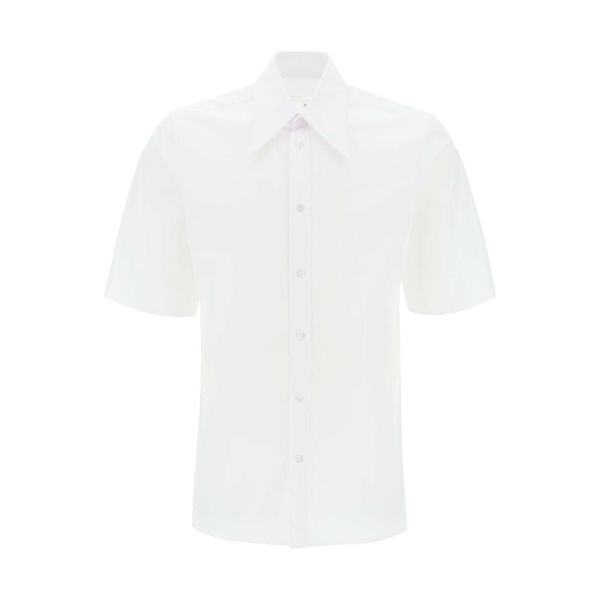 Point Collar Cotton Shirt.