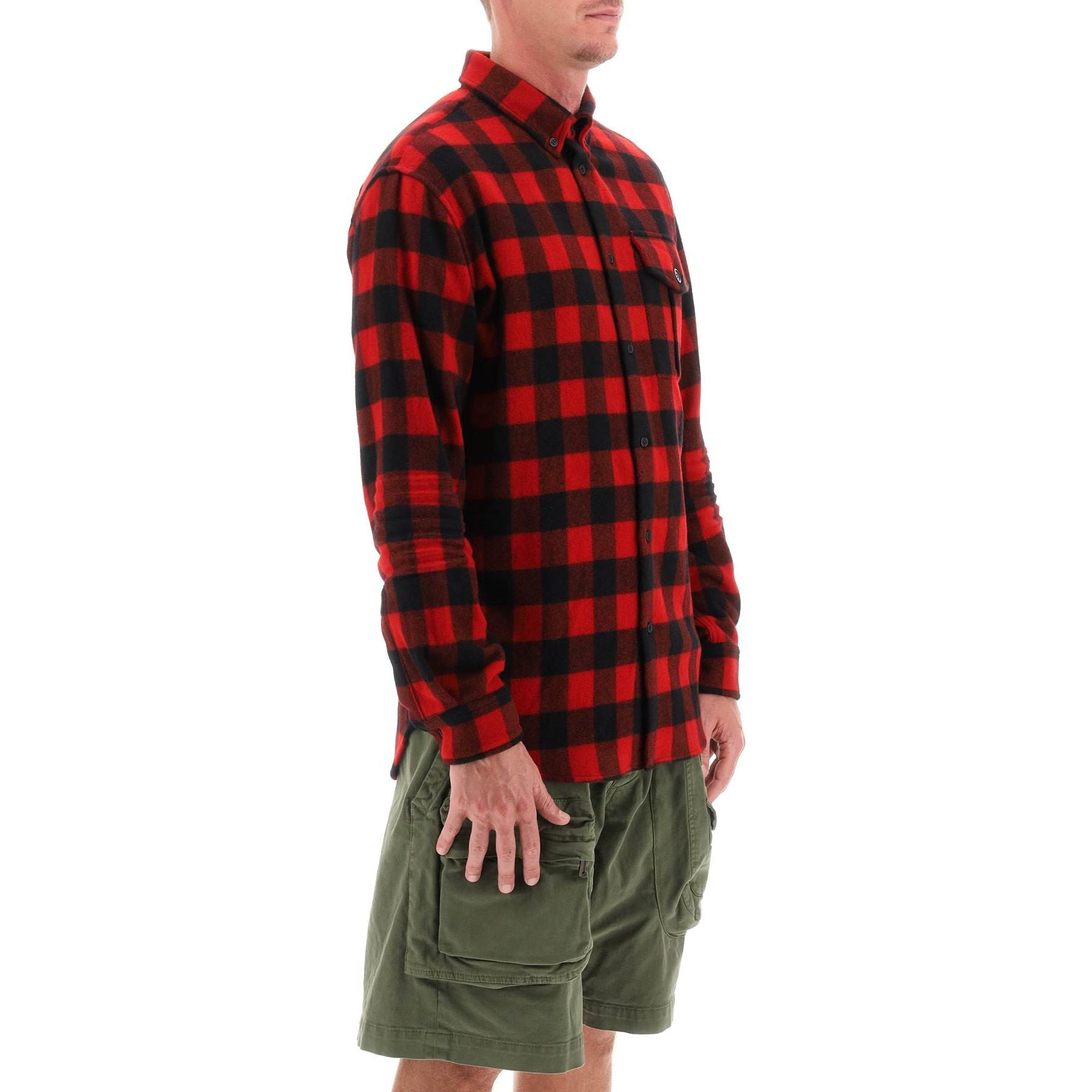 Shirt With Check Motif And Back Logo
