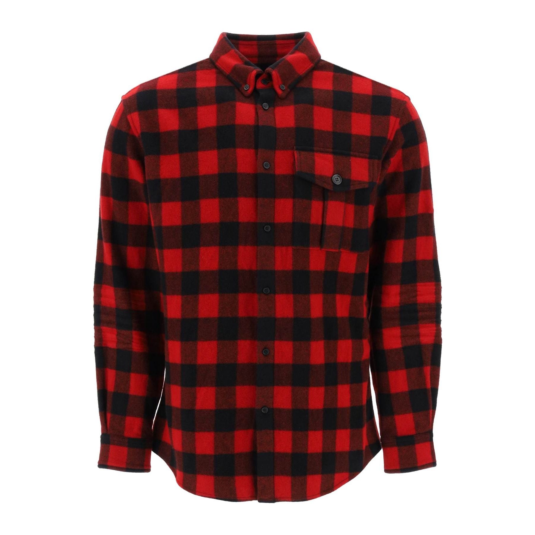 Shirt With Check Motif And Back Logo