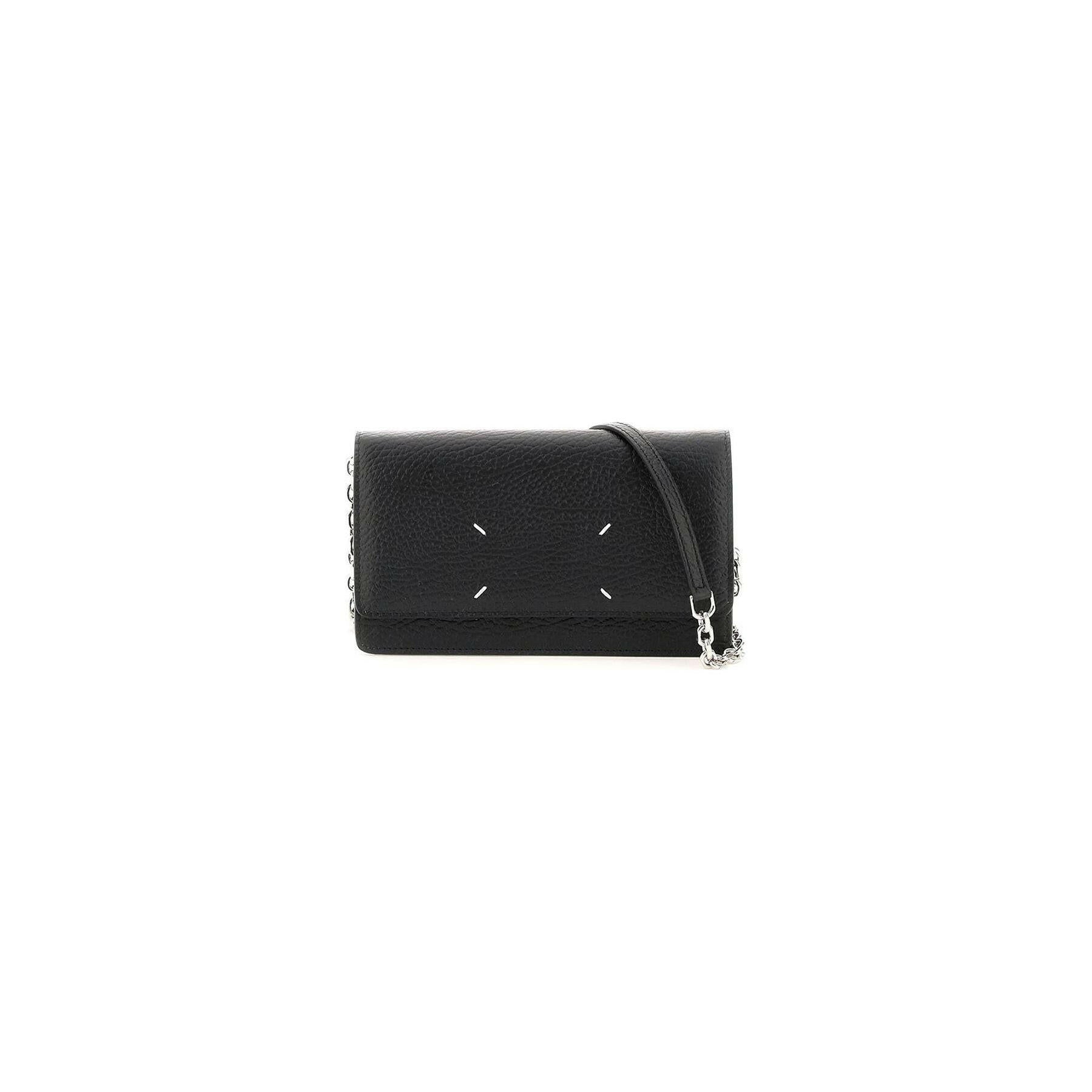 Four Stitches Leather Chain Wallet