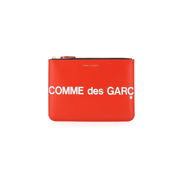 COMME DES GARCONS WALLET-Leather Pouch With Logo -JOHN JULIA.