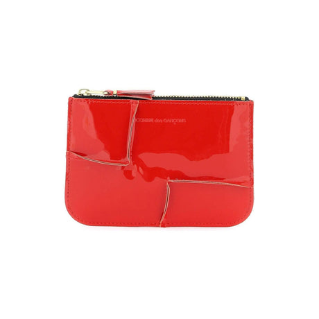 Zip Around Patent Leather Wallet With Zipper COMME DES GARCONS WALLET JOHN JULIA.