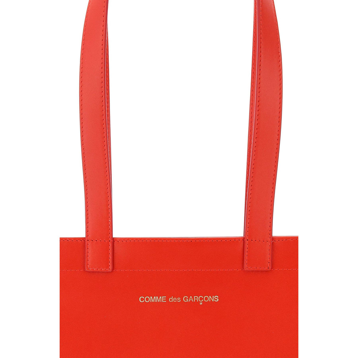 COMME DES GARCONS WALLET-Leather Tote Bag With Logo -JOHN JULIA.