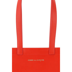 COMME DES GARCONS WALLET-Leather Tote Bag With Logo -JOHN JULIA.