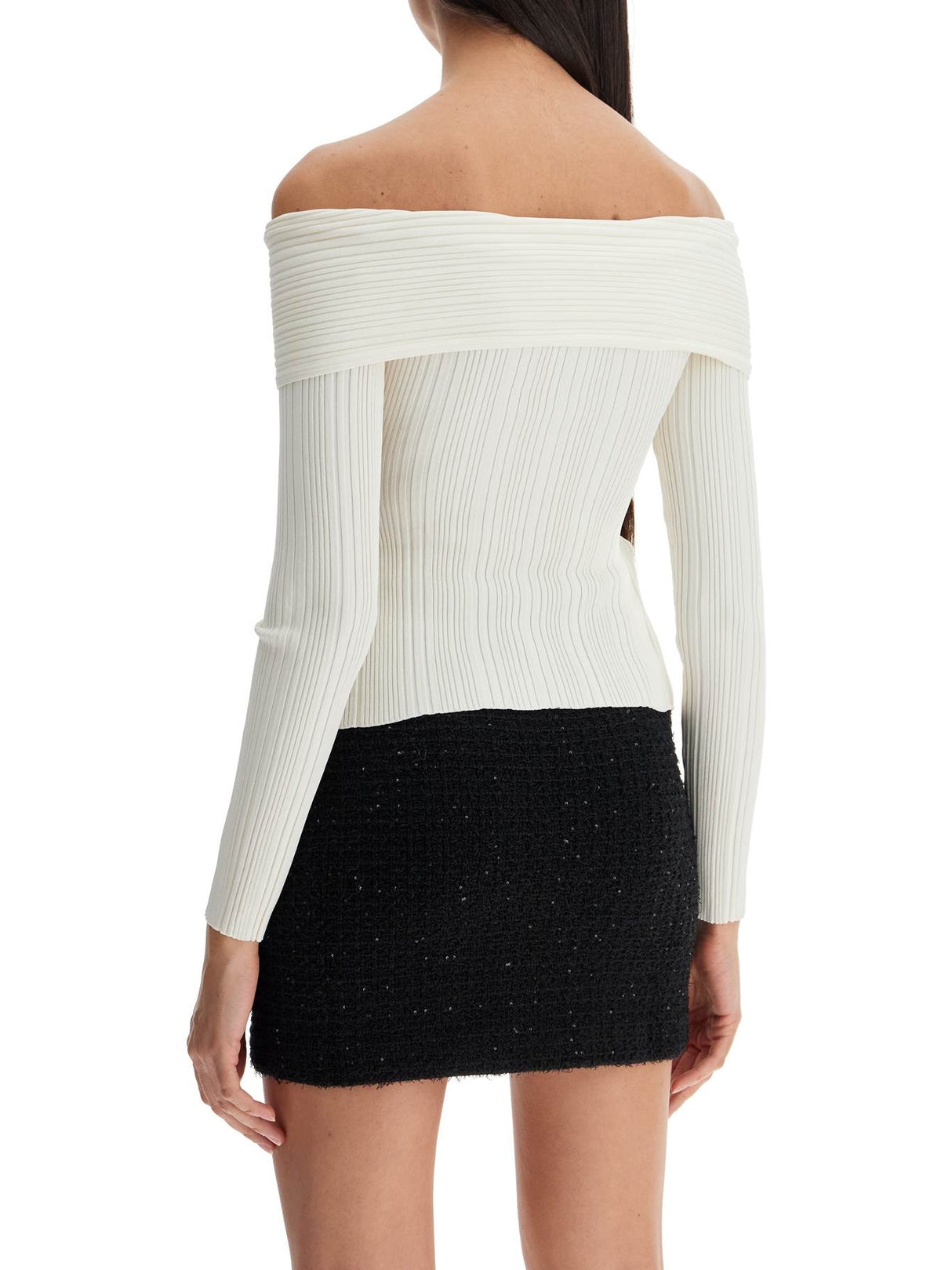 Off-shoulder Knit Top-SELF-PORTRAIT-JOHN JULIA