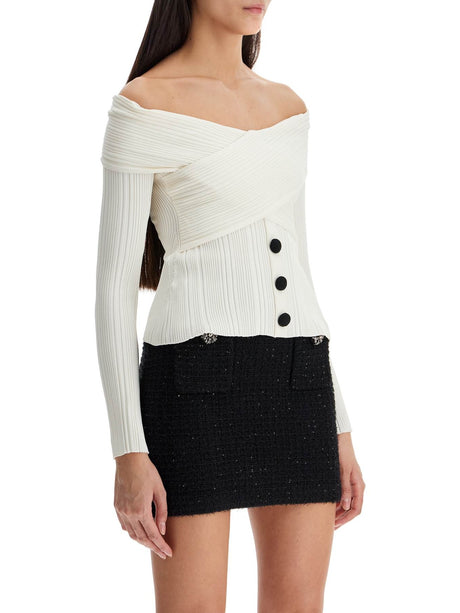 Off-shoulder Knit Top-SELF-PORTRAIT-JOHN JULIA