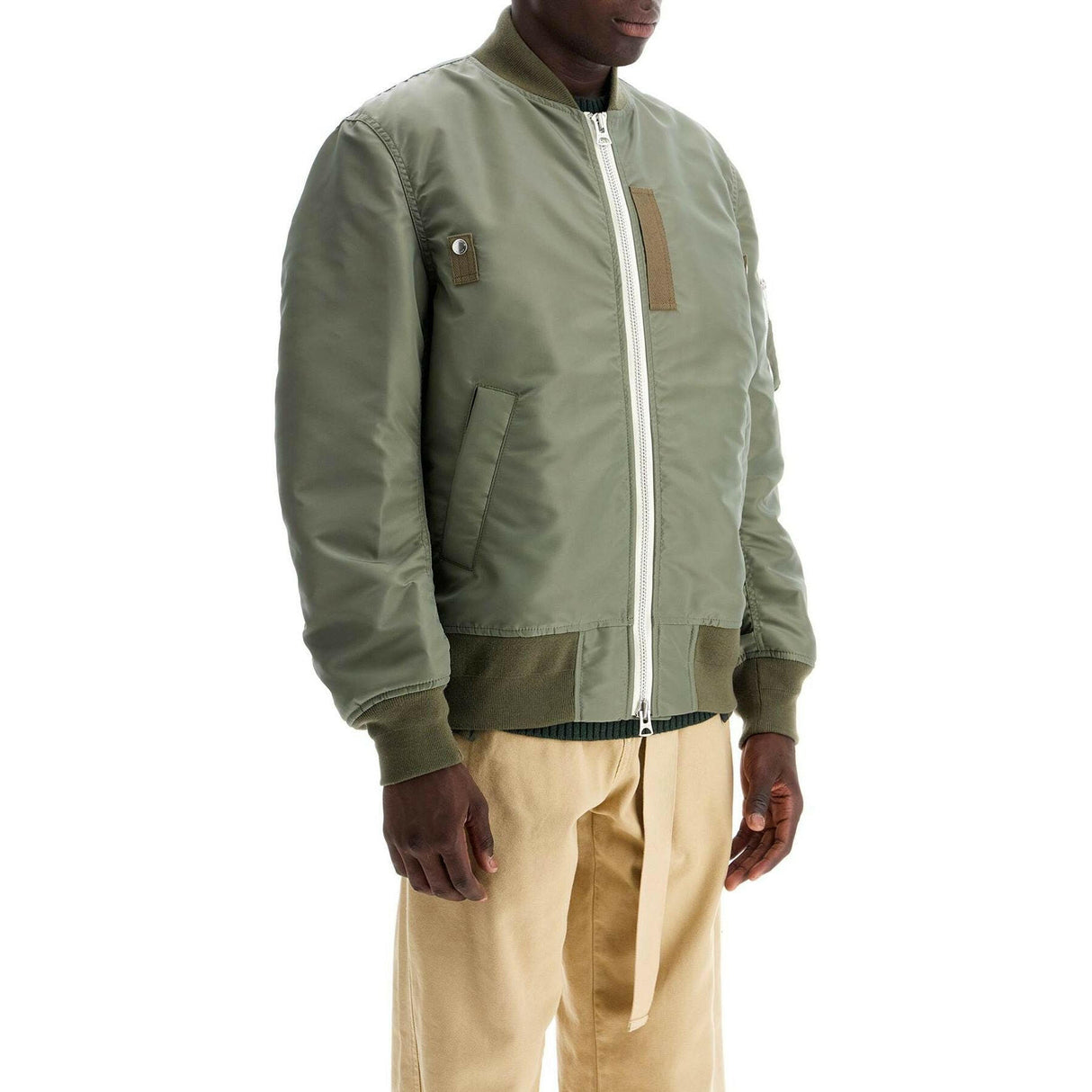 Nylon Twill Bomber Jacket.