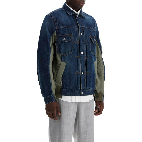 Denim and Nylon Twill Jacket.