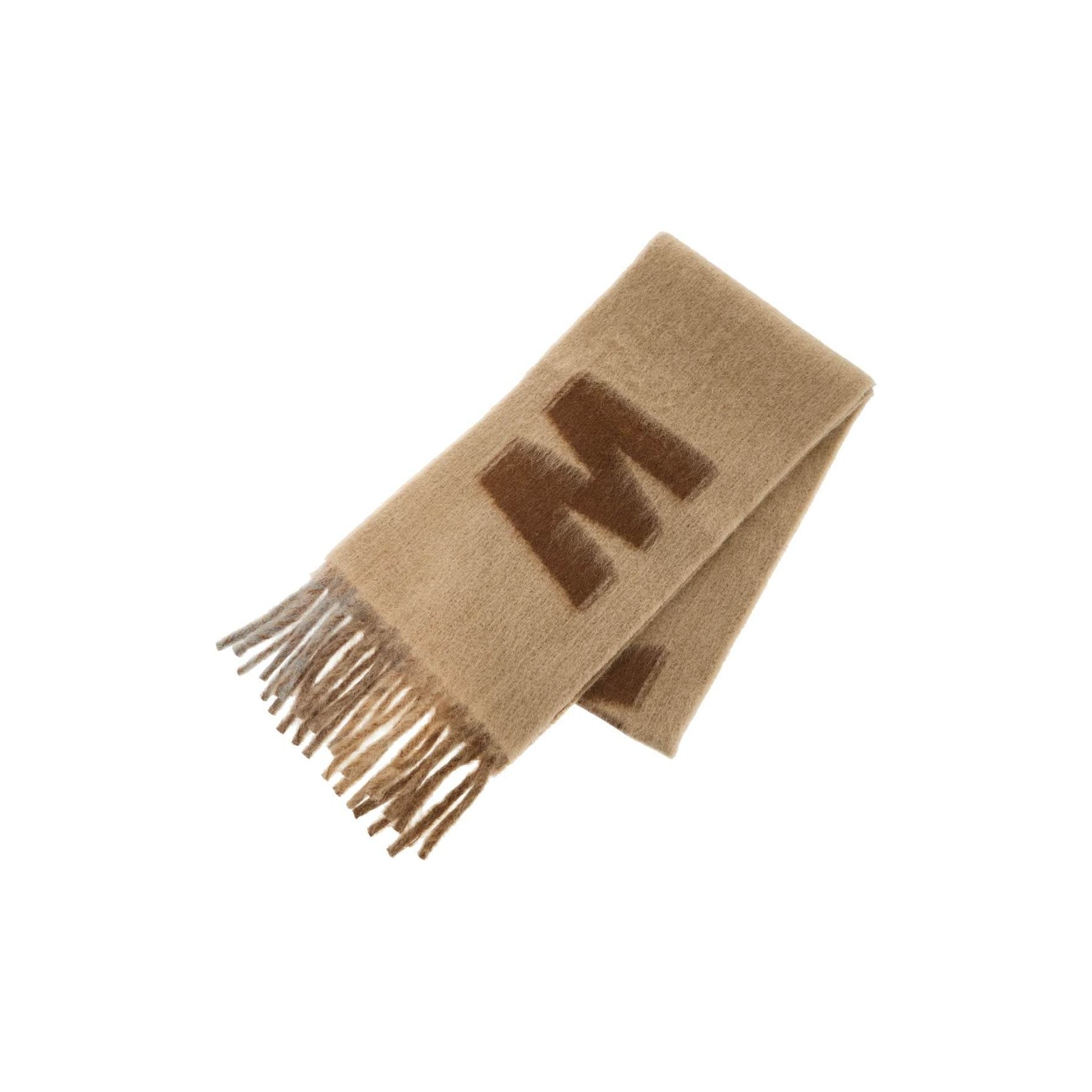 Maxi Logo Mohair and Wool Scarf