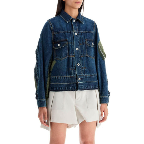 Denim and Nylon Twill Jacket.