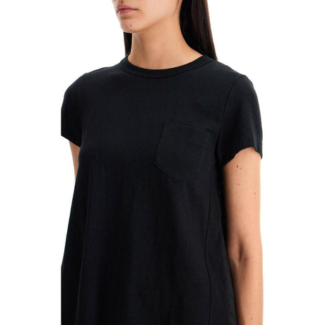 Pleated Back Cotton T-Shirt.