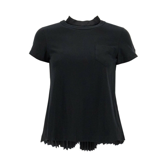 Pleated Back Cotton T-Shirt.