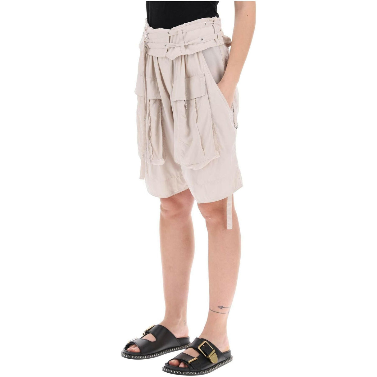 Chalk Heidi Cargo Shorts ISABEL MARANT JOHN JULIA.