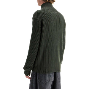 Turtleneck Knit Cardigan.