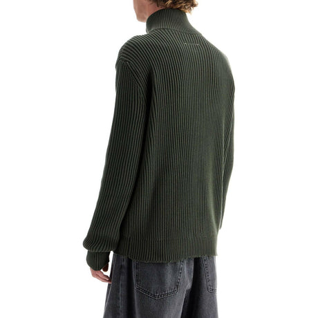 Turtleneck Knit Cardigan.