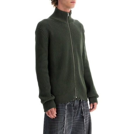 Turtleneck Knit Cardigan.