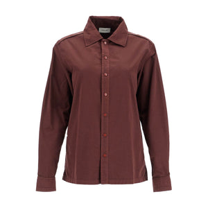 LEMAIRE-Cotton Satin Snap Shirt -JOHN JULIA.