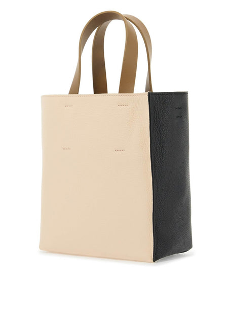 Mini Museo Soft Leather Tote Bag-Marni-JOHN JULIA