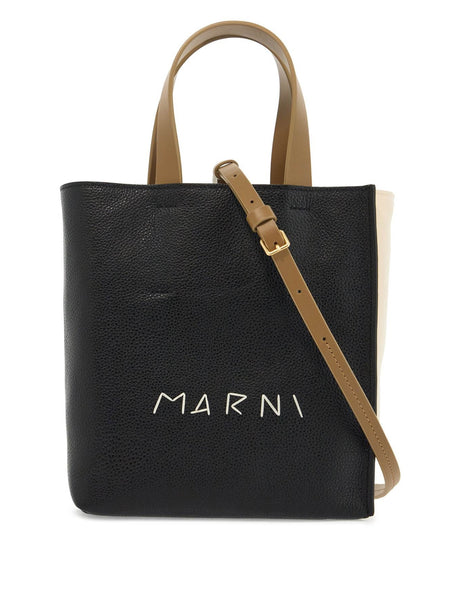 Mini Museo Soft Leather Tote Bag-Marni-JOHN JULIA