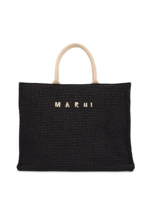 Raffia Effect Tote Bag-Marni-JOHN JULIA