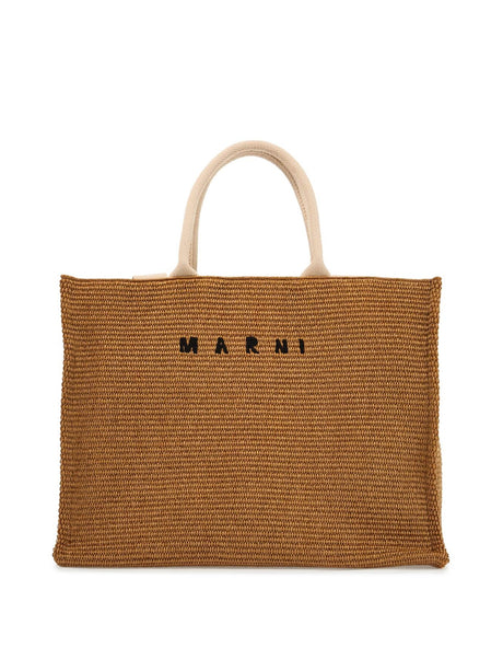 Raffia Effect Tote Bag-Marni-JOHN JULIA