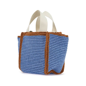 Sillo Tote Bag Macramé Knit Raffia Effect Embroidered Logo