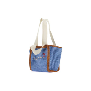 Sillo Tote Bag Macramé Knit Raffia Effect Embroidered Logo