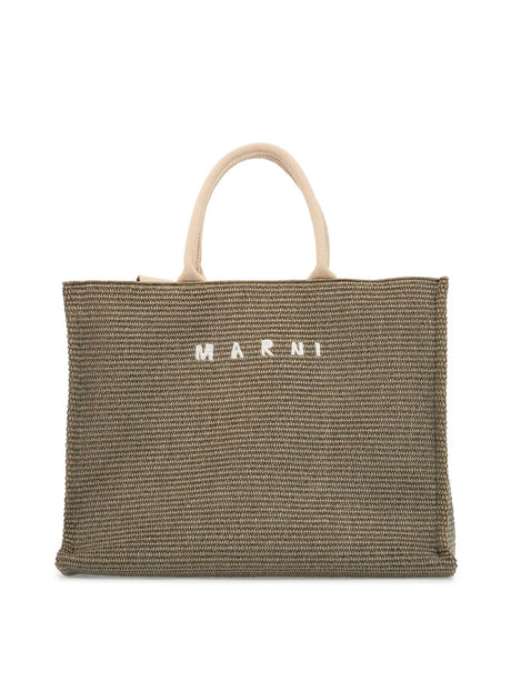 Raffia Effect Tote Bag-Marni-JOHN JULIA