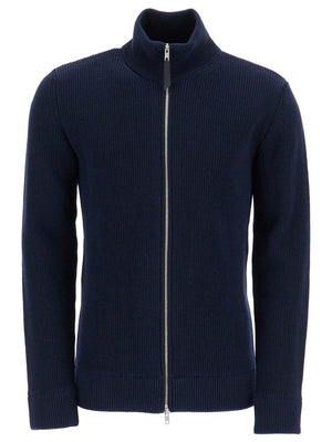 Zip-Up Ribbed Wool Sweater-Maison Margiela-JOHN JULIA