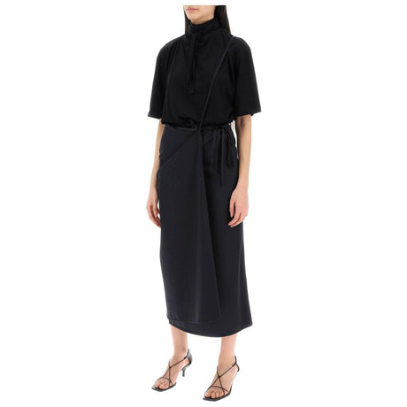 Tailored Lightweight Wool Midi Skirt.