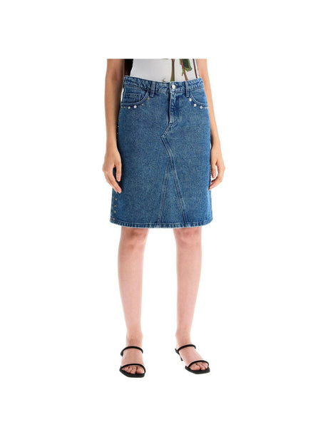 PALOMA WOOL-Organic Cotton Crowd Denim Skirt-JOHN JULIA