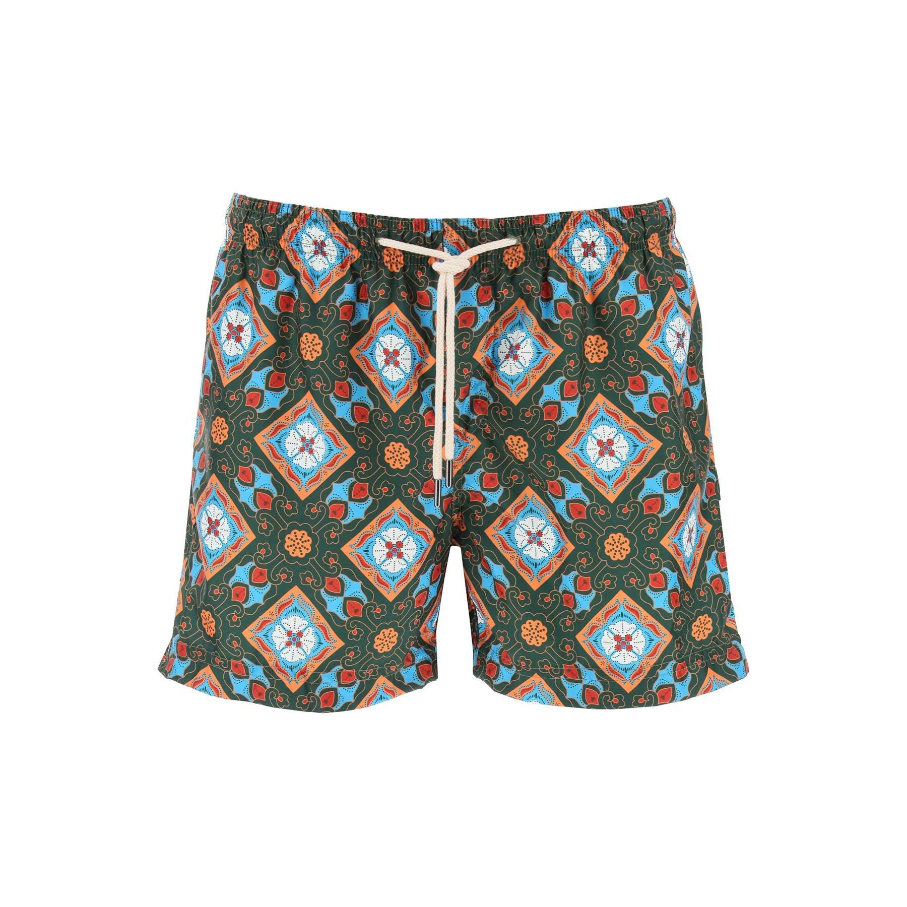 Recycled Positano Print Swim Shorts